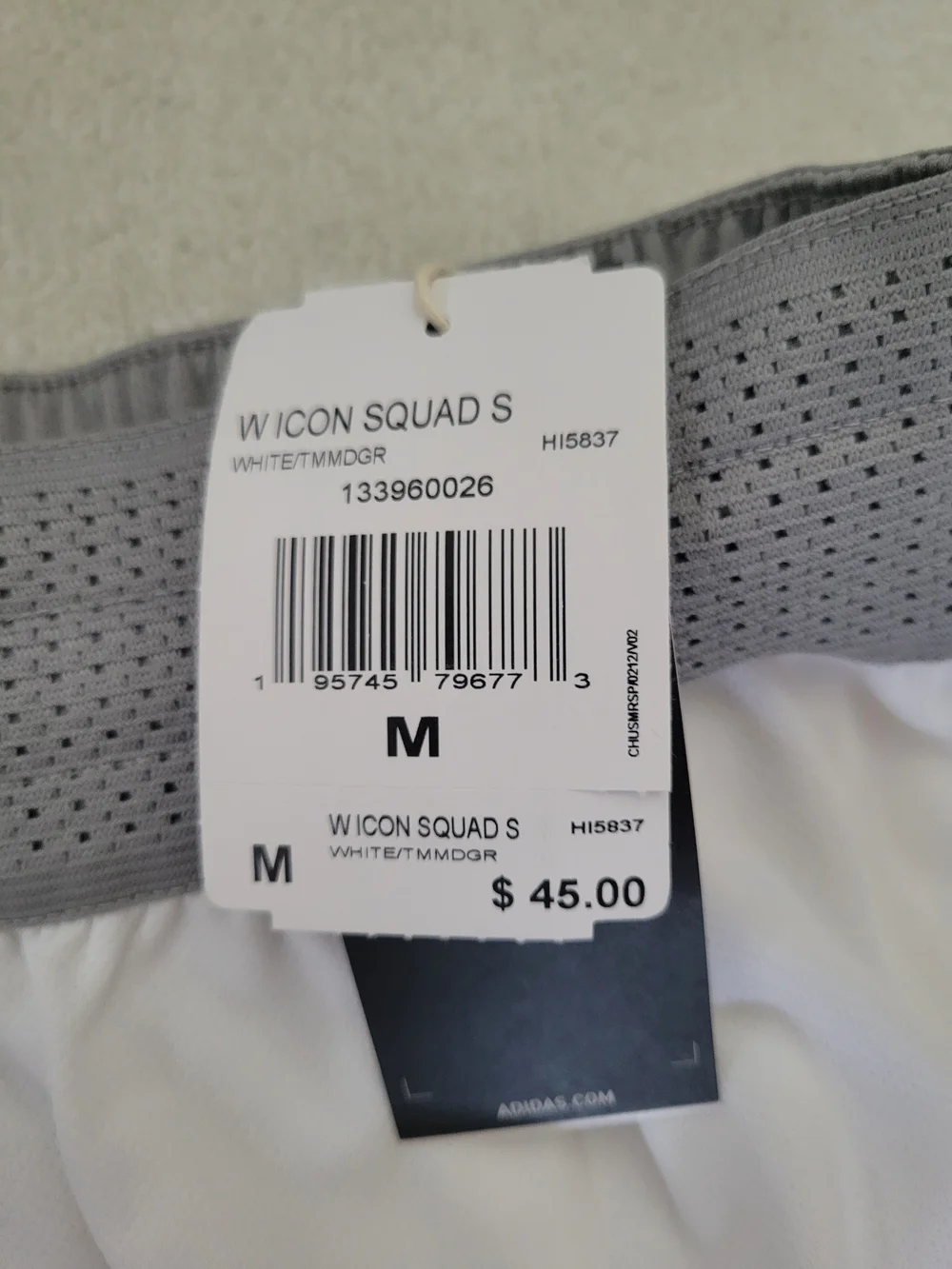 Adidas Women's Icon Squad White Athletic Shorts, New With Tags